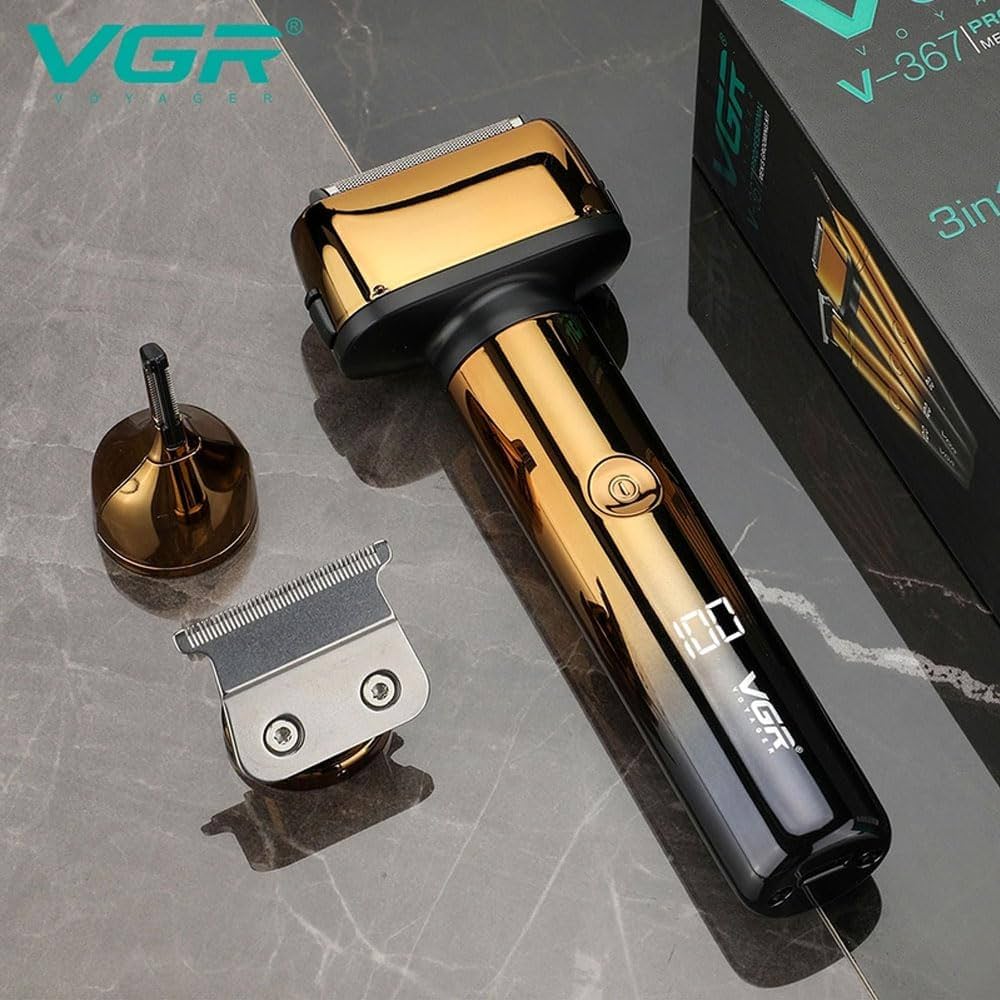 VGR 3-in-1 Portable Hair Clipper - V-367 Smoothing Machine