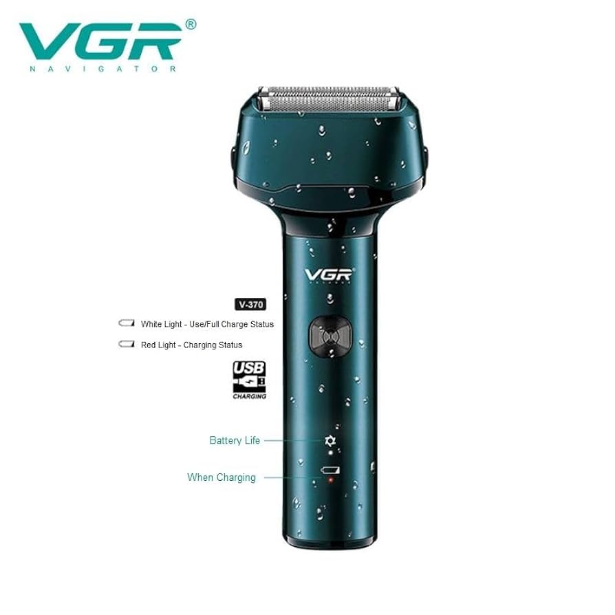 ماكينة حلاقة VGR بشفرة شبكية عائمة - V-370 مكنه تنعيم