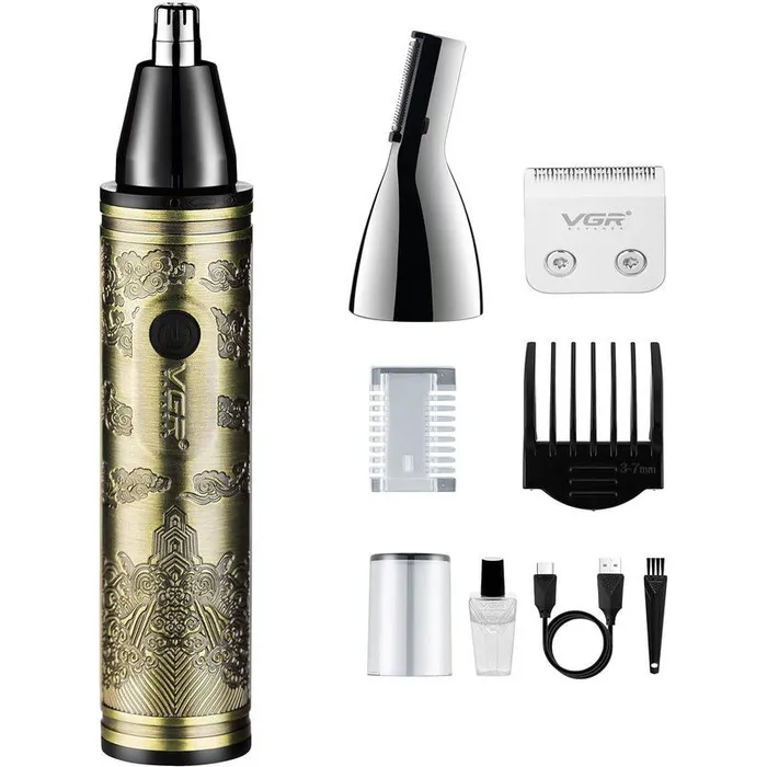 VGR 3-in-1 Nose and Face Hair Clipper - V-620 Smoothing