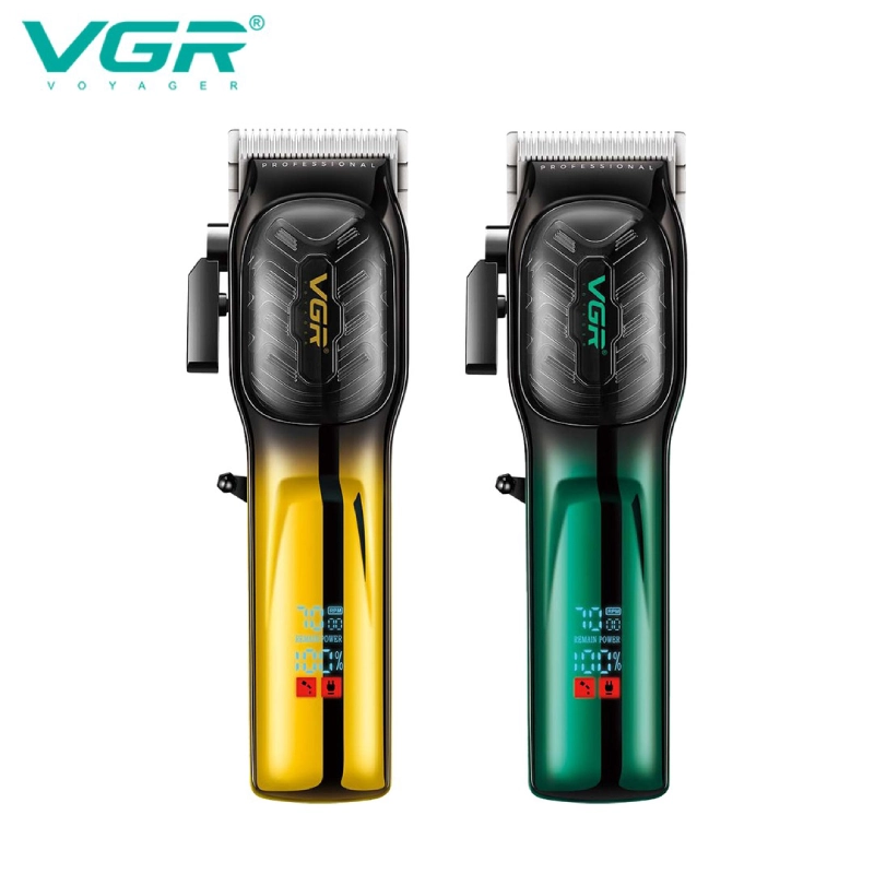 VGR Professional Hair Clipper - V-654 Smoothing in Yellow and Green