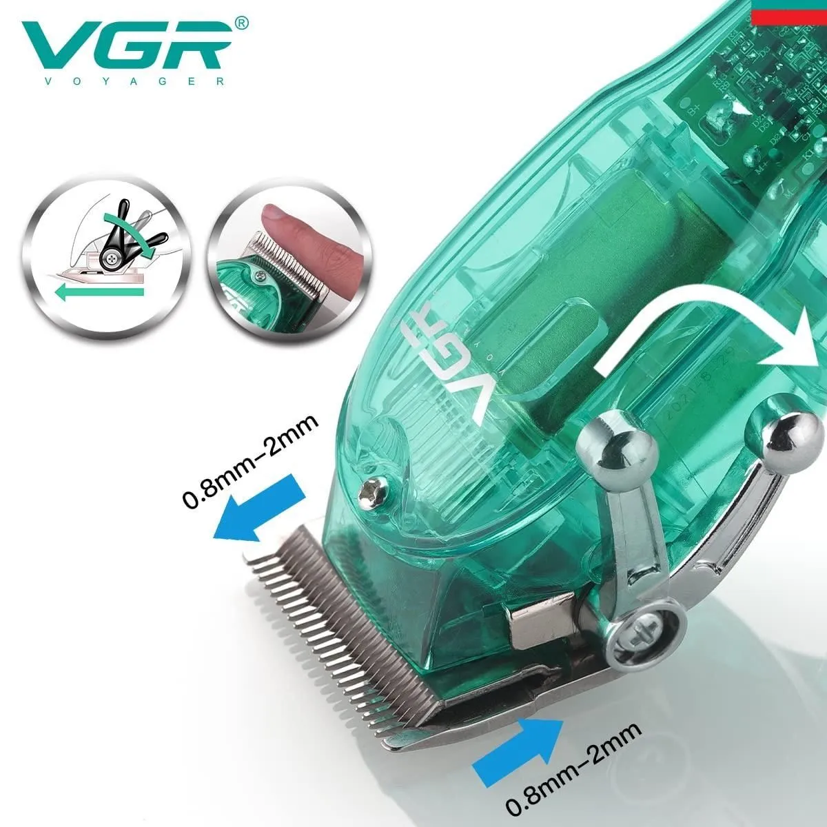 ماكينة حلاقة VGR متعددة الاستخدامات - V-660 مكنه باللون الأخضر
