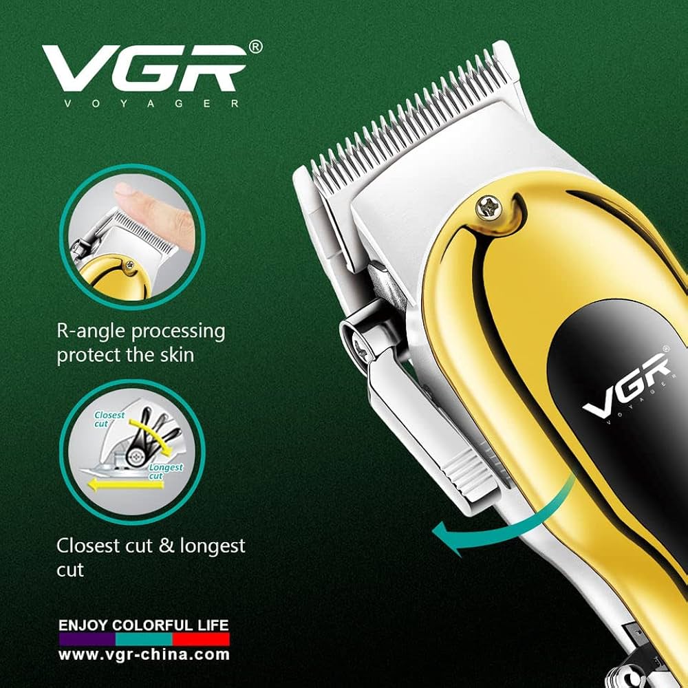 ماكينة حلاقة شعر VGR الاحترافية - V-680 مكنه بتصميم معدني وشاشة LED