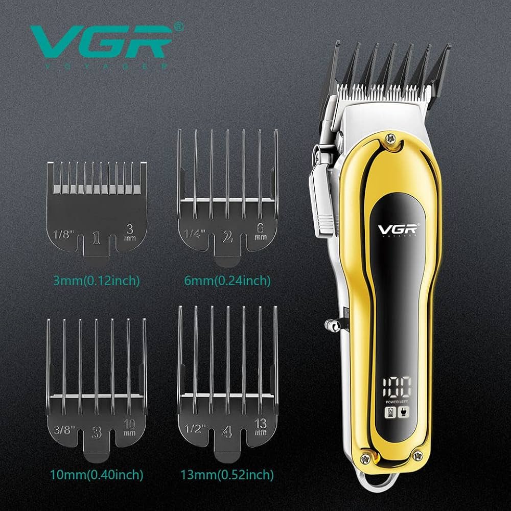 ماكينة حلاقة شعر VGR الاحترافية - V-680 مكنه بتصميم معدني وشاشة LED