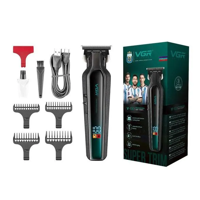 ماكينة حلاقة VGR مقاومة للماء - V-930 مكنه بشحن Type-C و3 أمشاط