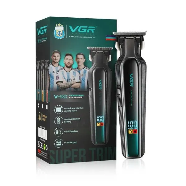 VGR Waterproof Hair Clipper - V-930 Model with Type-C Charging and 3 Combs