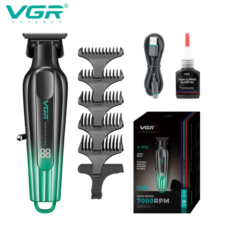 VGR Professional Hair Clipper - V-935 Model with Metal Body and 7000 RPM Motor