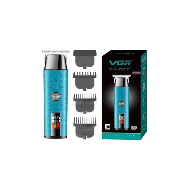 ماكينة حلاقة VGR خفيفة الوزن - V-943 مكنه بشاشة LED ووظيفة توربو