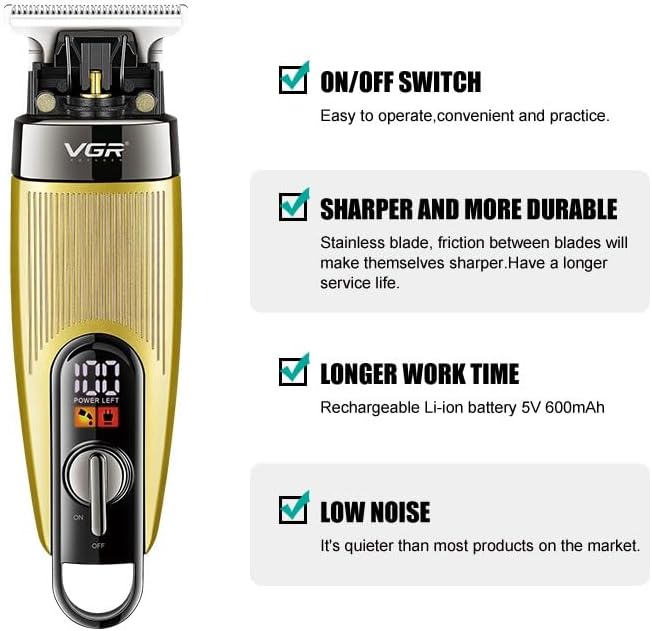 ماكينة تشذيب VGR الرقمية - V-975 مكنه بشاشة LED و4 أمشاط