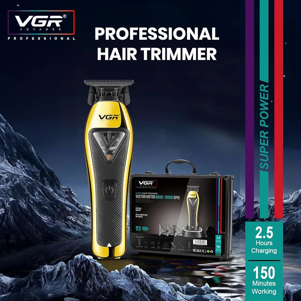 ماكينة حلاقة VGR صالونات - V-994 مكنه بشفرات DLC ومحرك 10000 دورة/دقيقة