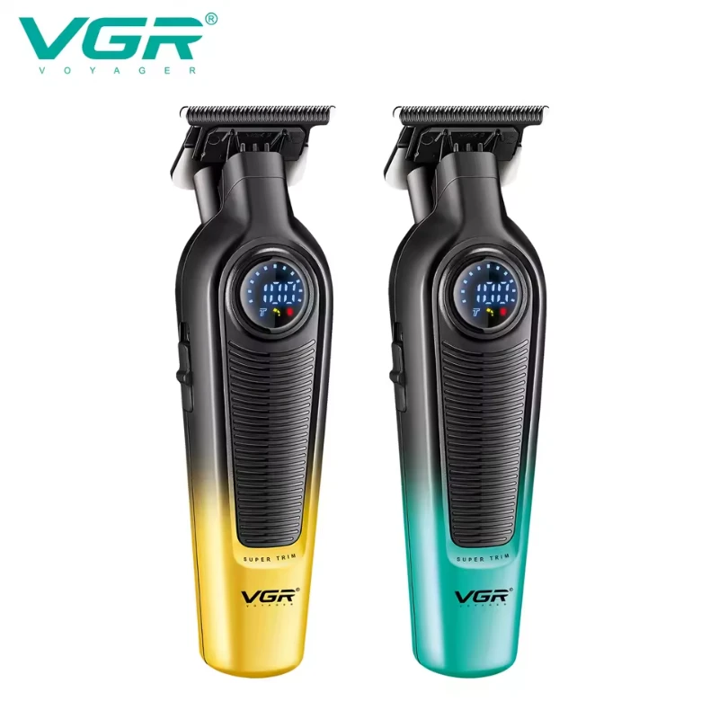 ماكينة حلاقة VGR T-shaped - V-996 مكنه بشاشة LED و4 ملحقات