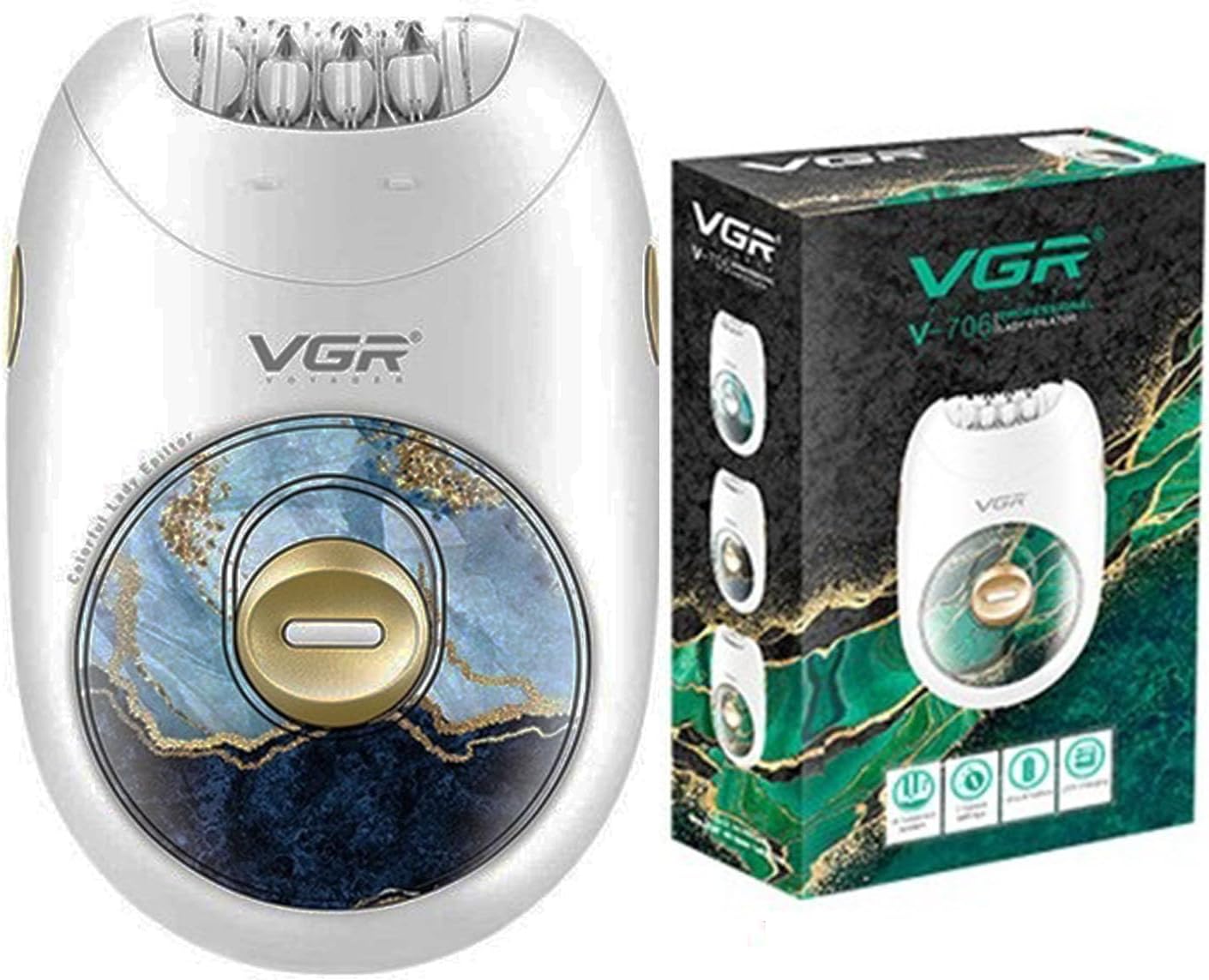 ماكينة إزالة الشعر VGR V-706 - 18 ملقط لاسلكي و70 دقيقة استخدام