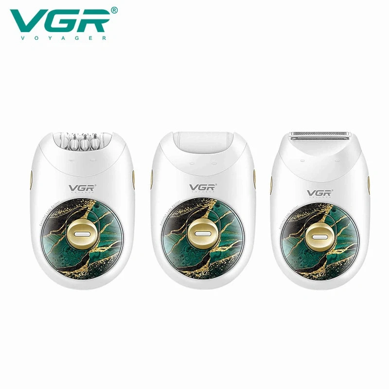 ماكينة إزالة الشعر VGR V-736 - 3 في 1 مع مستويي سرعة ومقاومة للماء