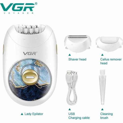 ماكينة إزالة الشعر VGR V-736 - 3 في 1 مع مستويي سرعة ومقاومة للماء