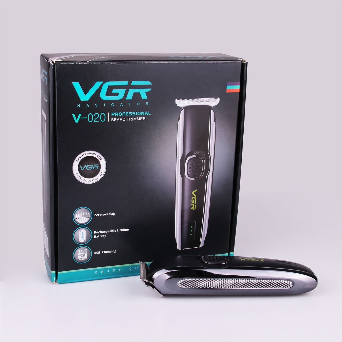 ماكينة حلاقة VGR V-020 متعددة الوظائف - مقاومة للماء، شحن سريع، تصميم أنيق ومريح، للرجل العصري