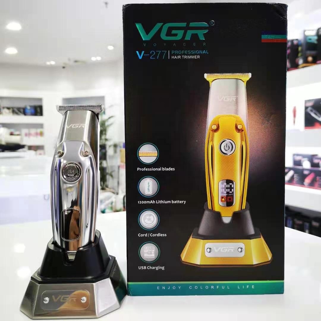 VGR V-277 Professional Cordless Hair Clipper for Men - Safe Zero-Cut Blades, 1200 mAh Battery, 180 Minutes Runtime, LED Display