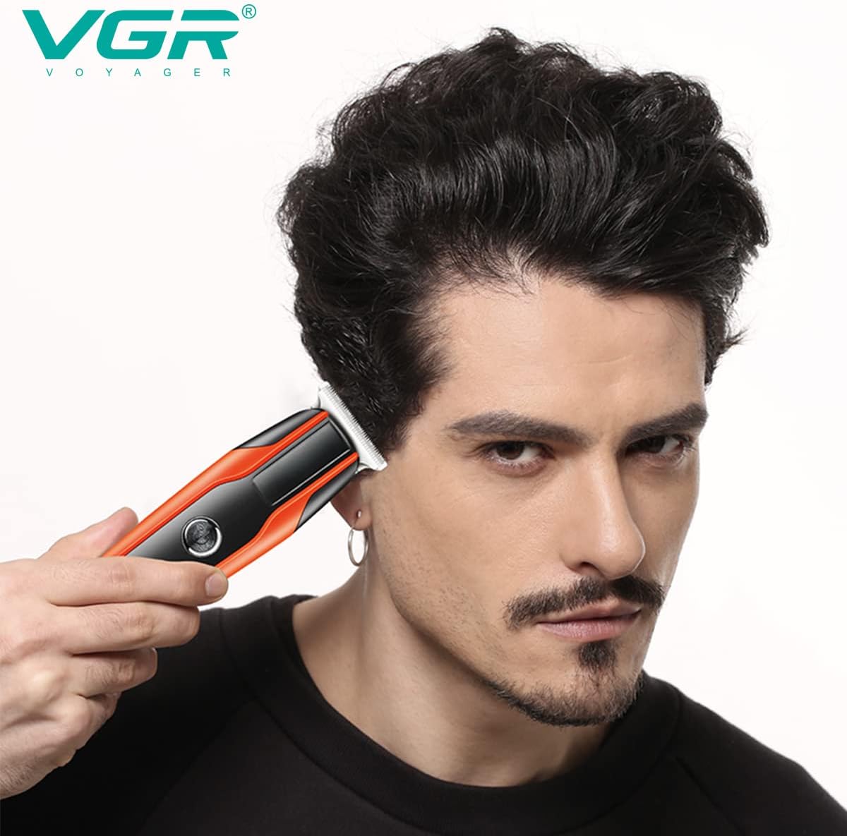 ماكينة حلاقة VGR V-999 اللاسلكية الاحترافية - موتور ثنائي، بطارية ليثيوم 120 دقيقة، أمشاط توجيه، للرجال والعائلة والحيوانات الأليفة