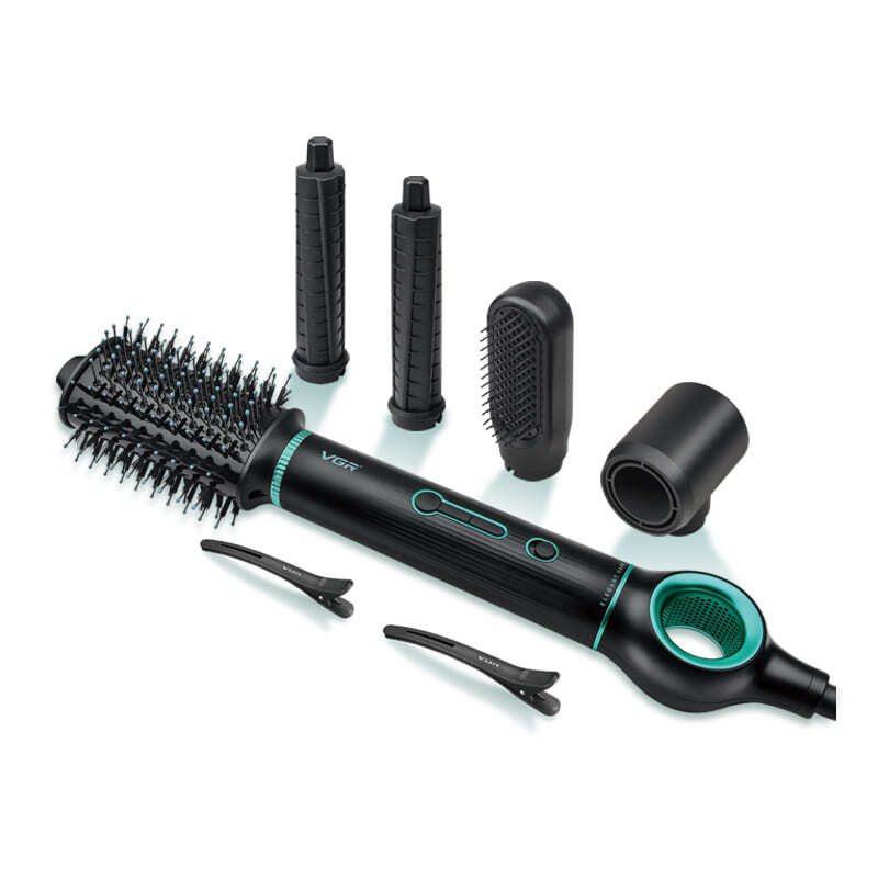 VGR V-486 Professional Hot Air Brush - 5-in-1 with 1000W Power, 3 Heat Settings, Two Speeds, for All Hair Styling