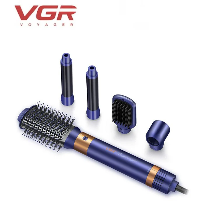 VGR-487 Integrated Hair Styling Device - 5-in-1 for Drying, Straightening, Curling, and Waving Hair with Negative Ion Technology, Fast Heating, Heat Control