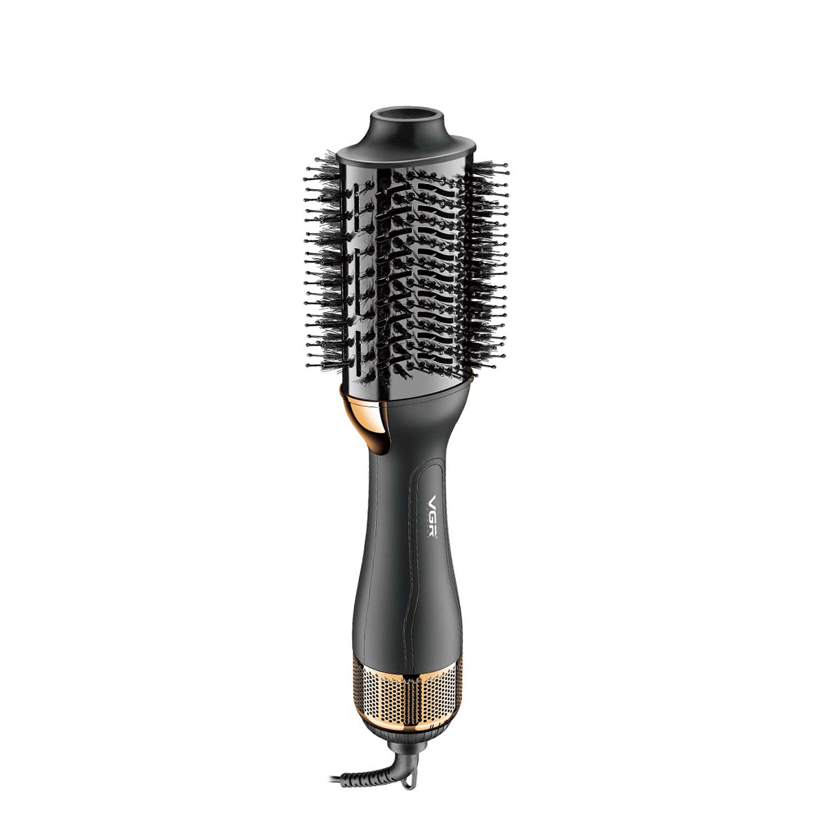 VGR V-492 Professional Hair Styler - 2-in-1 Hot Air Brush for Drying, Straightening and Curling Hair, Burn-Resistant Design, 3 Heat Settings, 360-Degree Rotating Cord