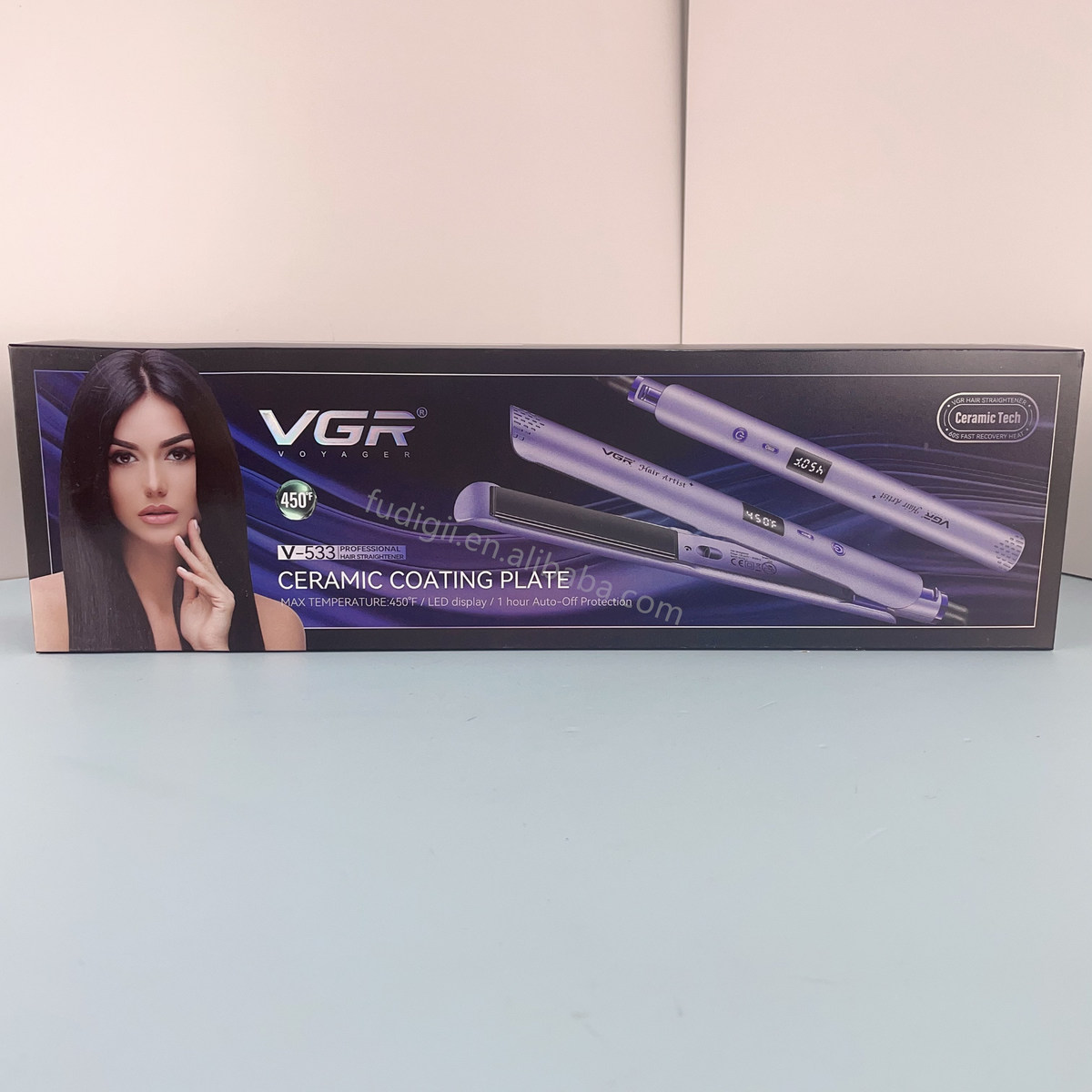VGR V-533 Professional Hair Straightener and Styling - with High-Quality Ceramic Plates, for Multiple Hairstyles, Natural Shine, and Vitality for Your Hair