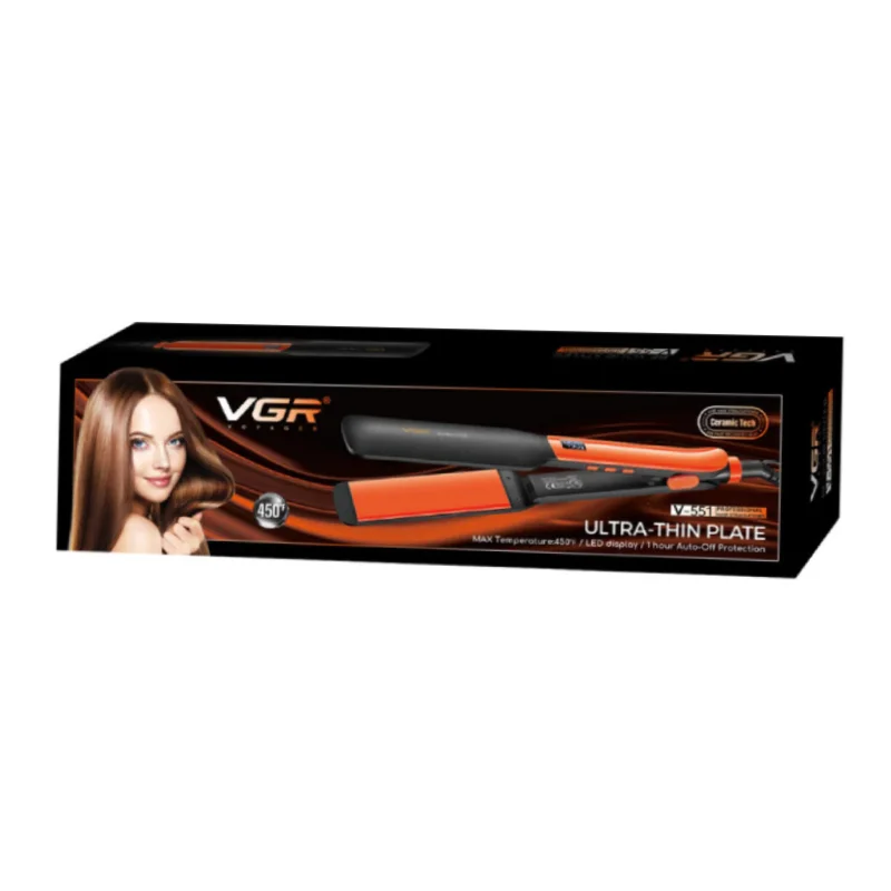 VGR V-551 Professional Hair Straightener and Styling - with 450°F Heat, High-Quality Plates, Perfect for Increasing Hair Density, Smooth Styling and Healthy Shine