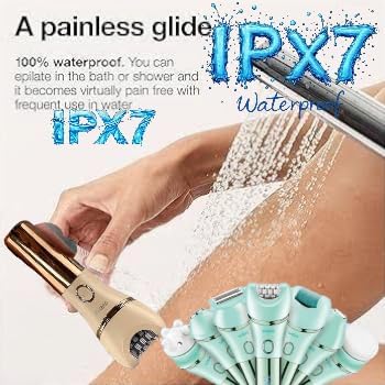 VGR V-756 Multi-Function Professional 7-in-1 Women's Hair Removal Device - IPX7 Waterproof, 90-Minute Lithium Battery, Fast Charging, Compact Travel Design