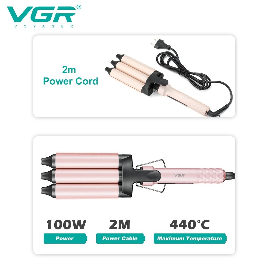 مكواة فرد الشعر الاحترافية VGR V-593 - لتصفيف مثالي ولمعان فائق