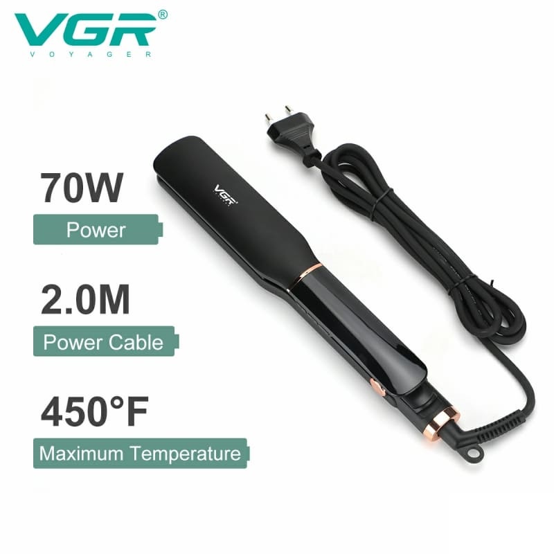 مكواة تجعيد الشعر الاحترافية VGR V-519C - سيراميك 38 مم، 7 درجات حرارة، تصميم أنيق