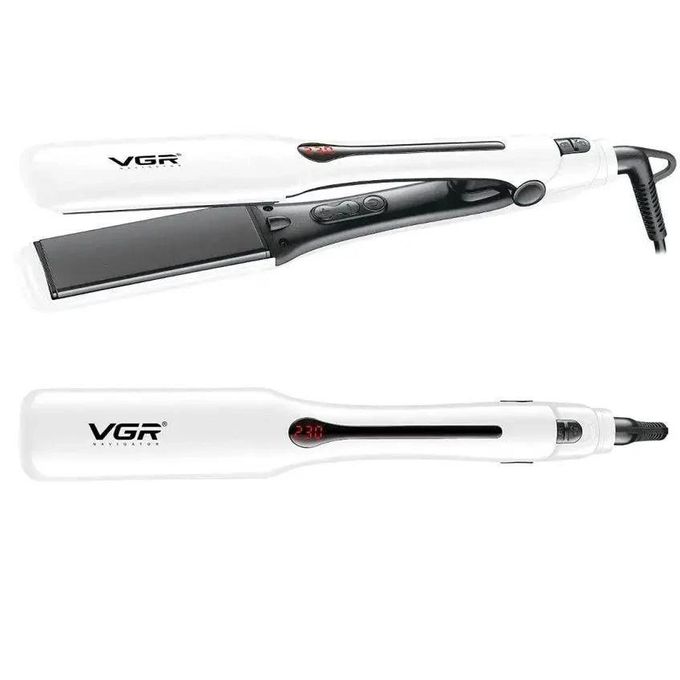 مكواة فرد الشعر الاحترافية VGR V-556 - سيراميك متطور، لوح عريض 38 مم، وشاشة LED
