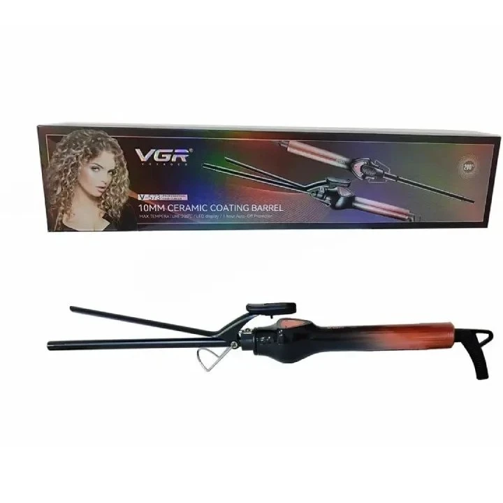 مكواة تمويج الشعر VGR 573 الاحترافية - لتموجات صغيرة محددة، سيراميك، وشاشة LED، بتصميم متعدد الألوان