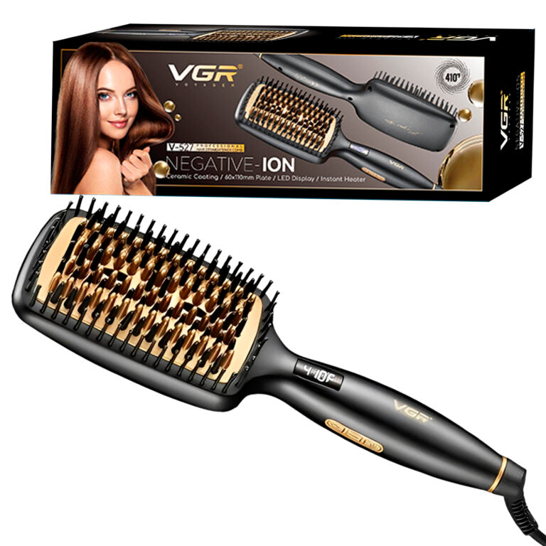 Professional hair straightening brush with negative ion technology VGR V-527