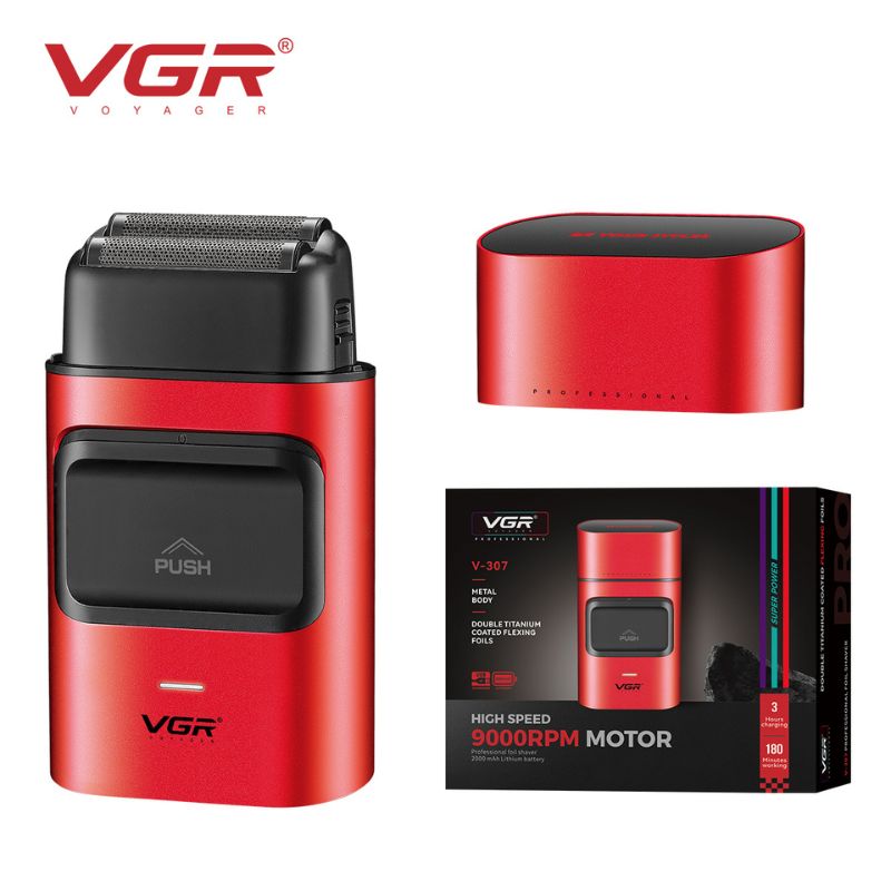 VGR V-307 Professional Shaver and Smoothing Tool for Men with up to 180 Minutes Operating Time