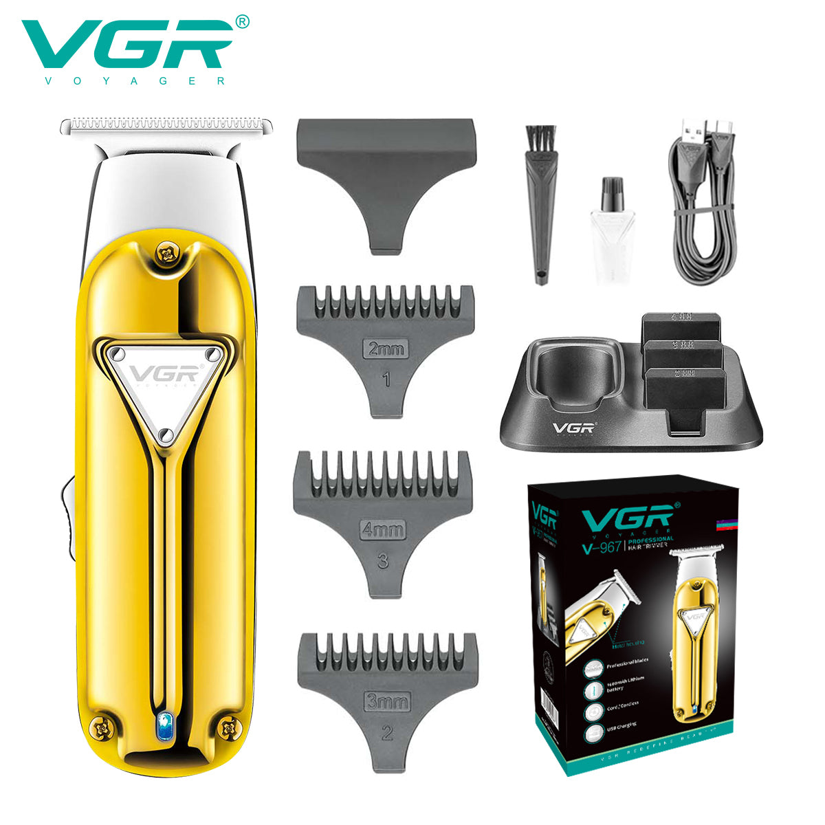 Professional Hair and Beard Trimmer and Clipper VGR V-967