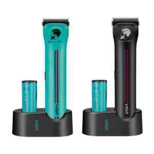 Professional Hair Clipper VGR V-160 with 8000 RPM Motor and Dual Replaceable Batteries