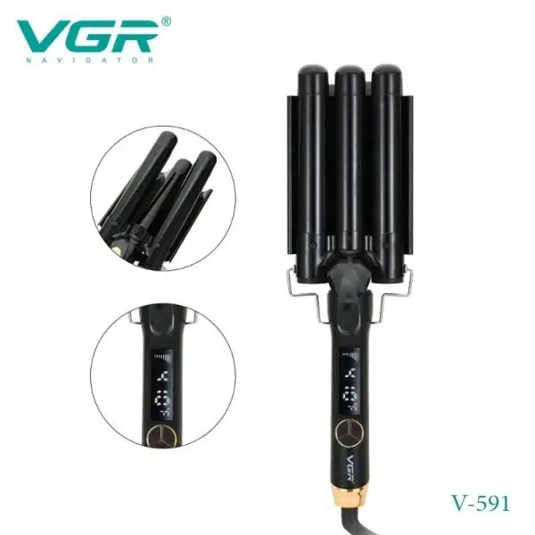 VGR 3-Barrel Curling Iron with LED Display V-591 — image 4