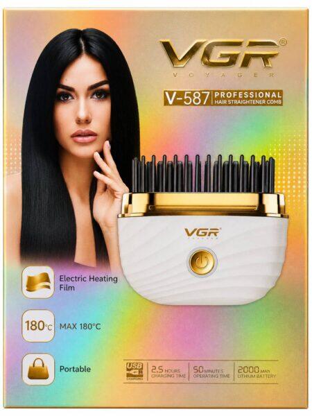 VGR Wireless Hair Straightening Comb V-587 — image 3