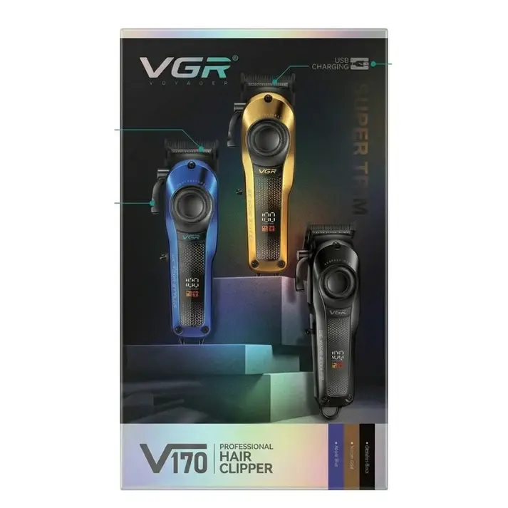VGR Professional Hair Clipper with Titanium Blade V-170 — image 3