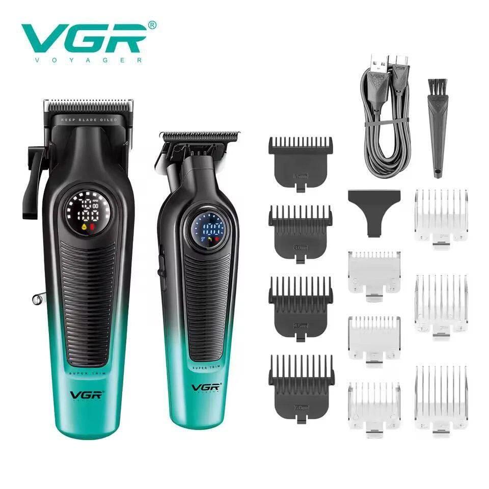 VGR 2-in-1 Shaver Set with Stainless Steel Blades V-196+V-996 GOLD