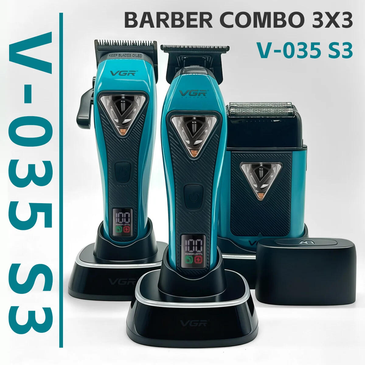 V-035 S3 3-in-1 Shaver Set, DLC Blades