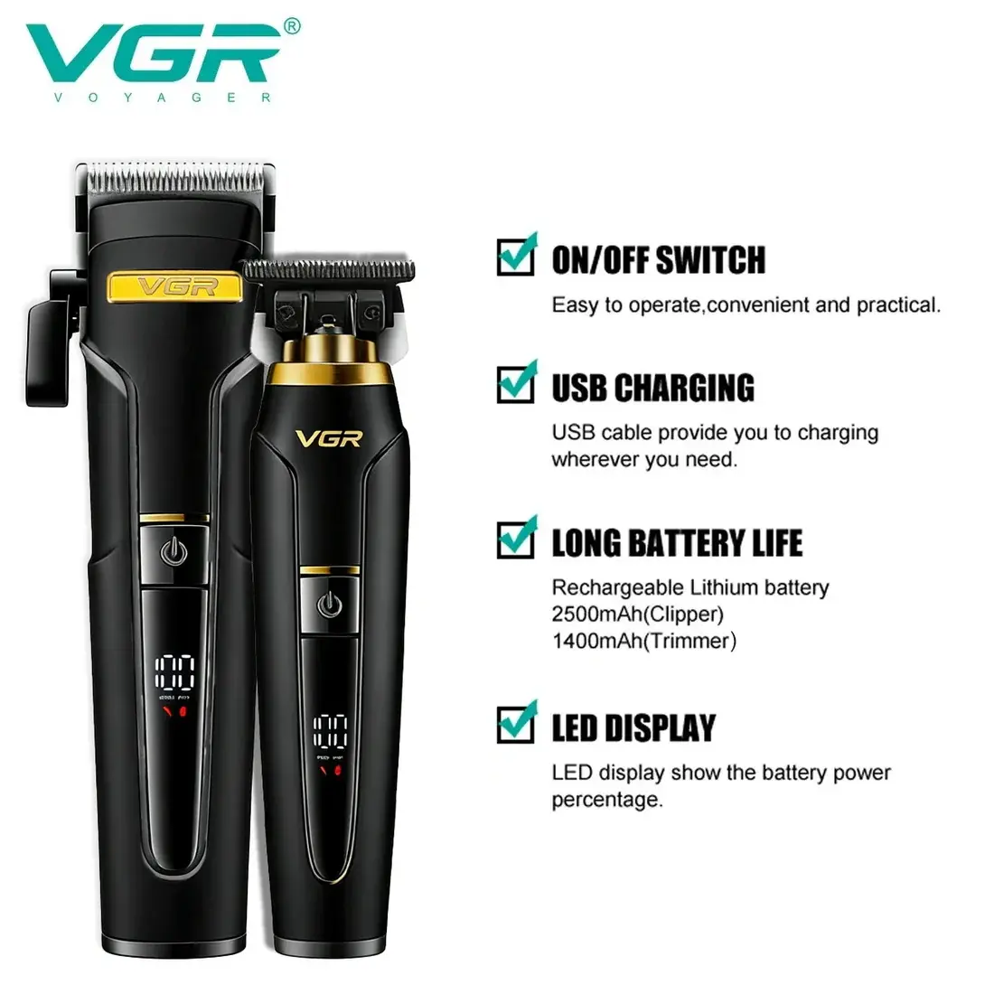 VGR Voyager Cutting and Trimming Set with LED Display V-694 S2 — image 2