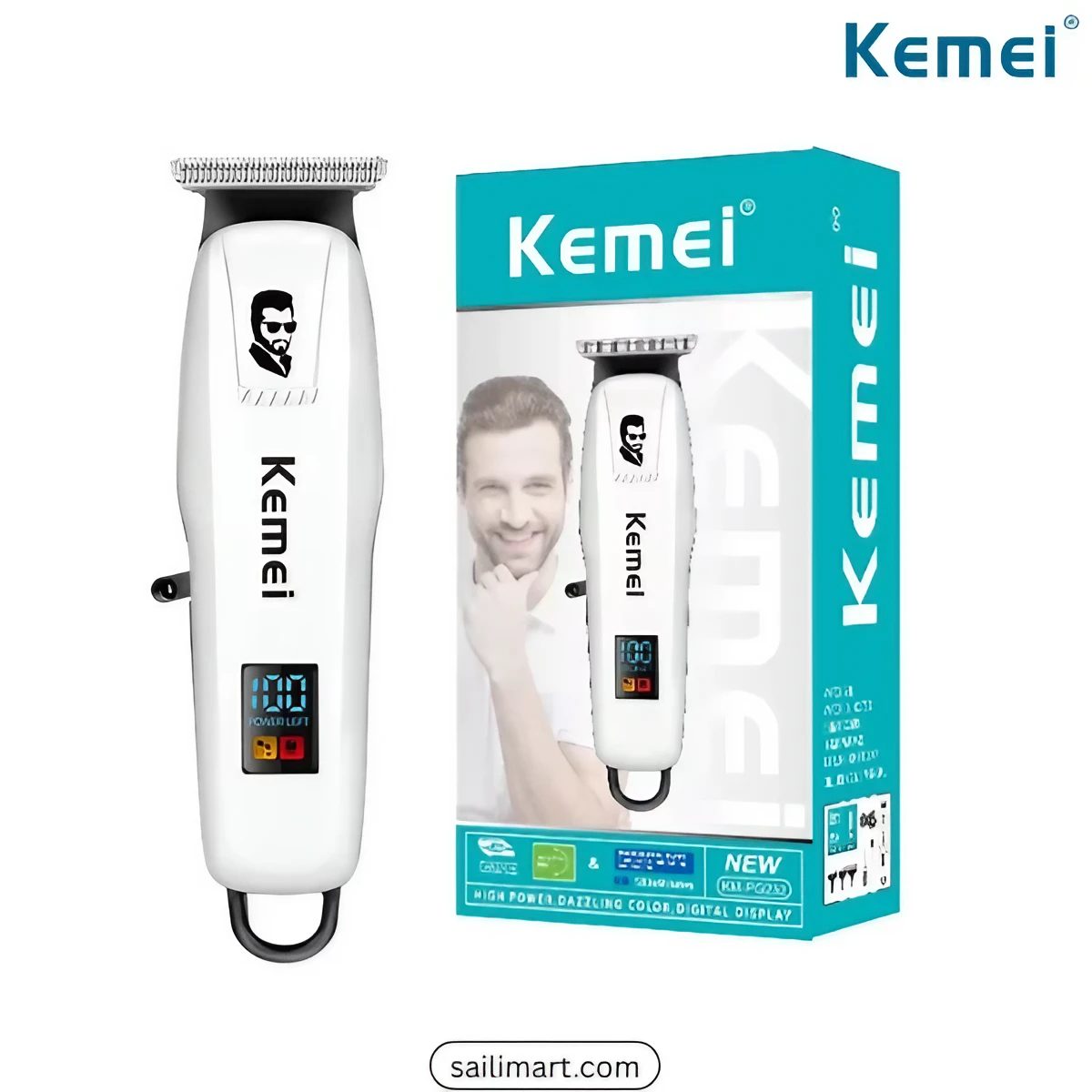 Kemei professional wireless hair clipper and trimmer 90 minutes KM-PG232 — image 1