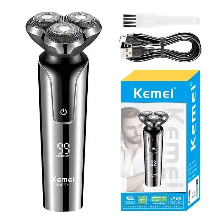 Kemei KM-774 hair clipper with triple rotating blades — image 1
