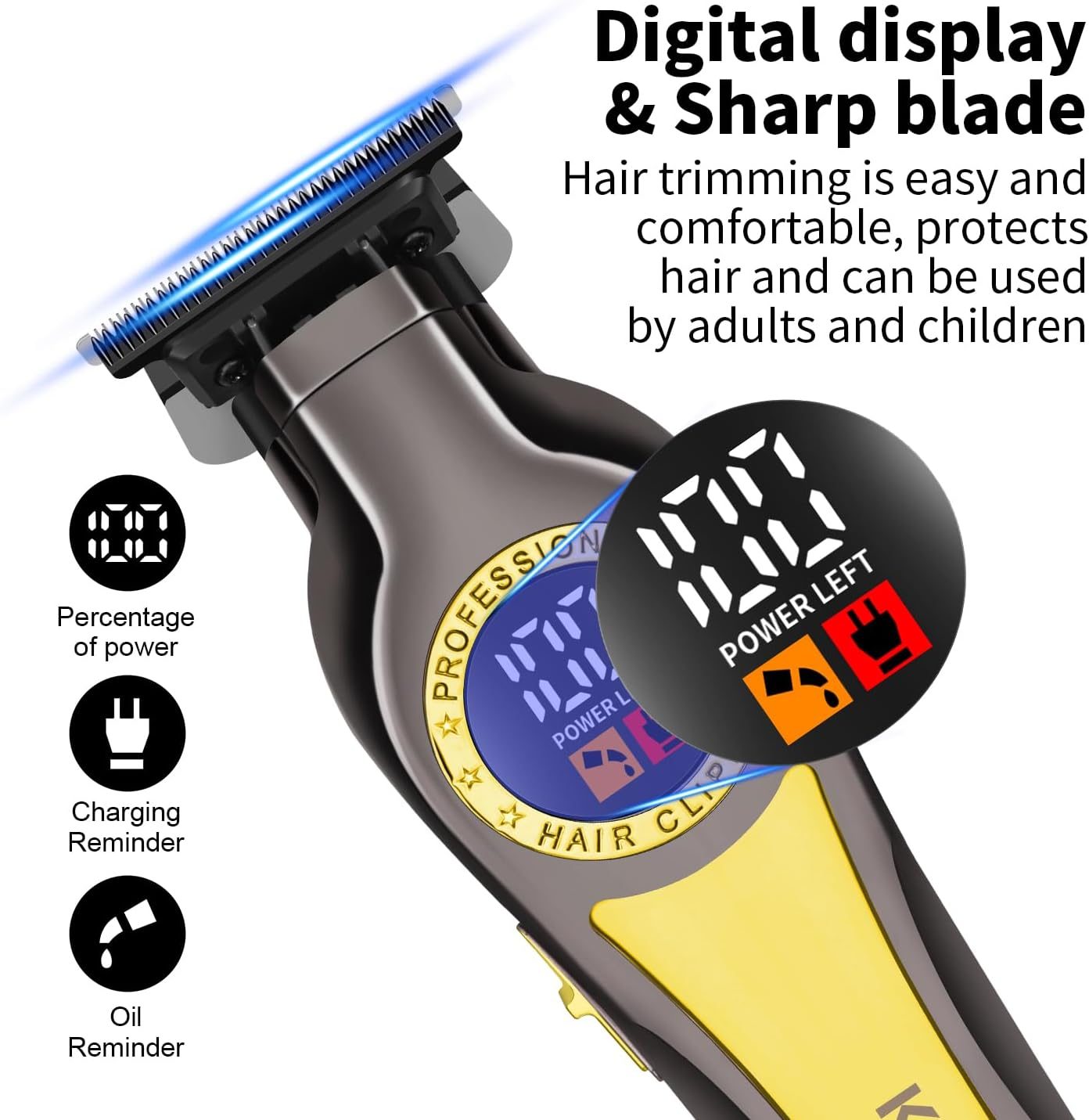 Kemei wireless hair clipper 150 minutes battery KM-1784 — image 4