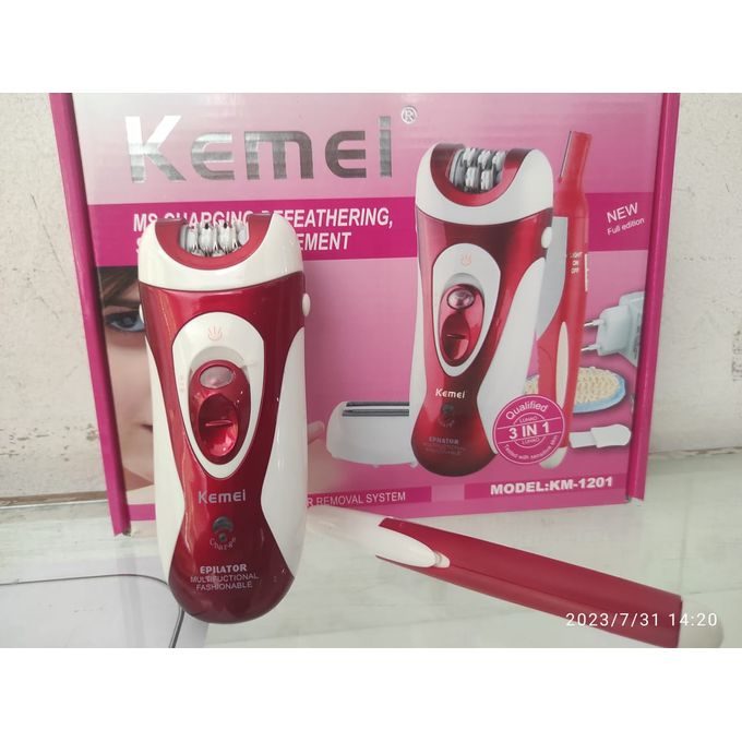 Kemei 3-in-1 rechargeable hair removal device KM-1201 — image 1