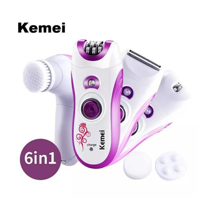 Kemei wireless 6-in-1 hair removal and facial care device KM-3066 for women
