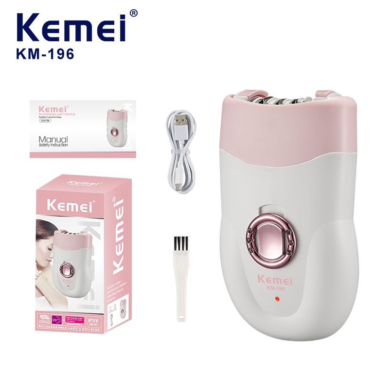 Kemei wireless hair removal device with stainless steel blades KM-196 — image 1