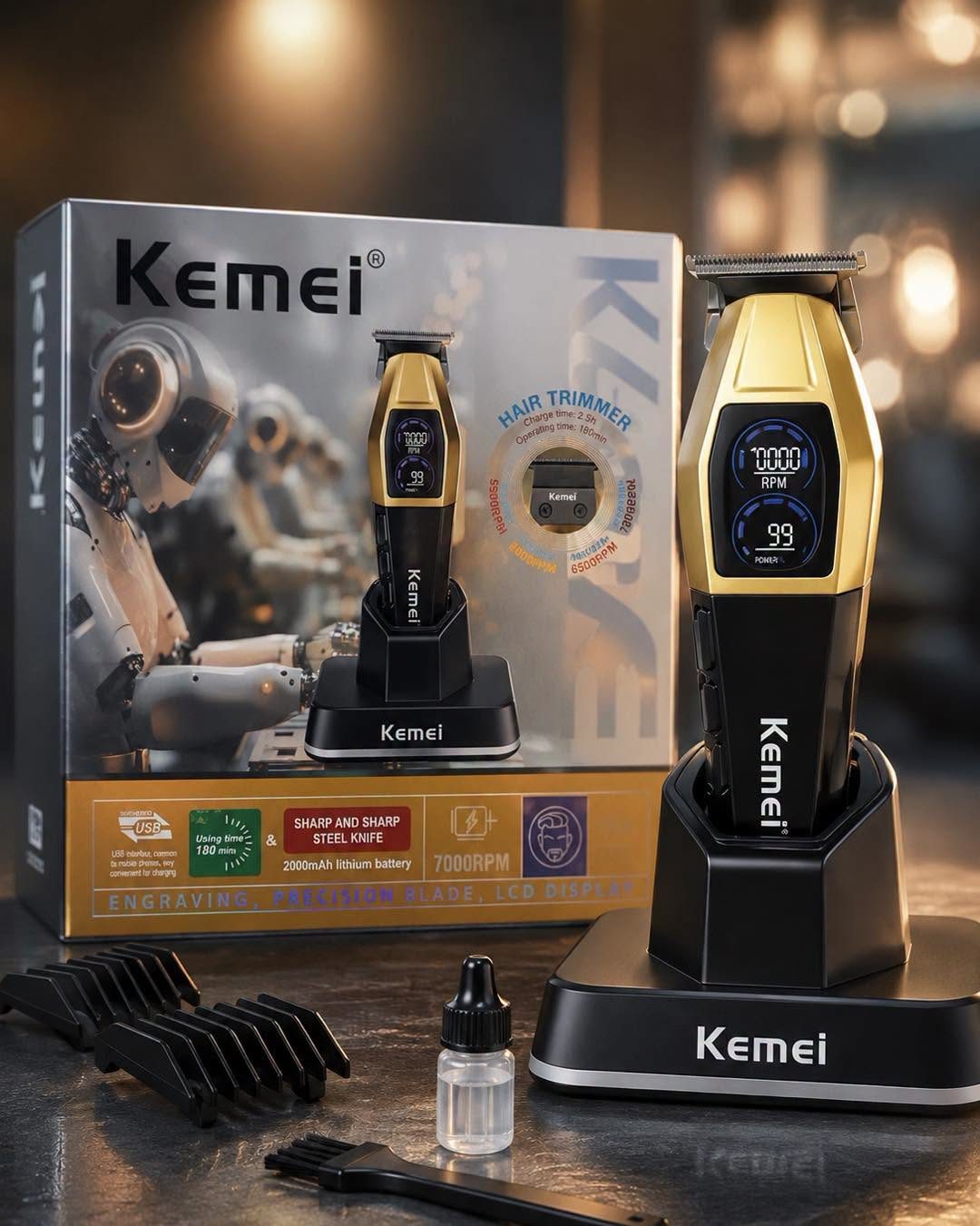 Kemei hair clipper with LCD screen KM-1508 — image 1