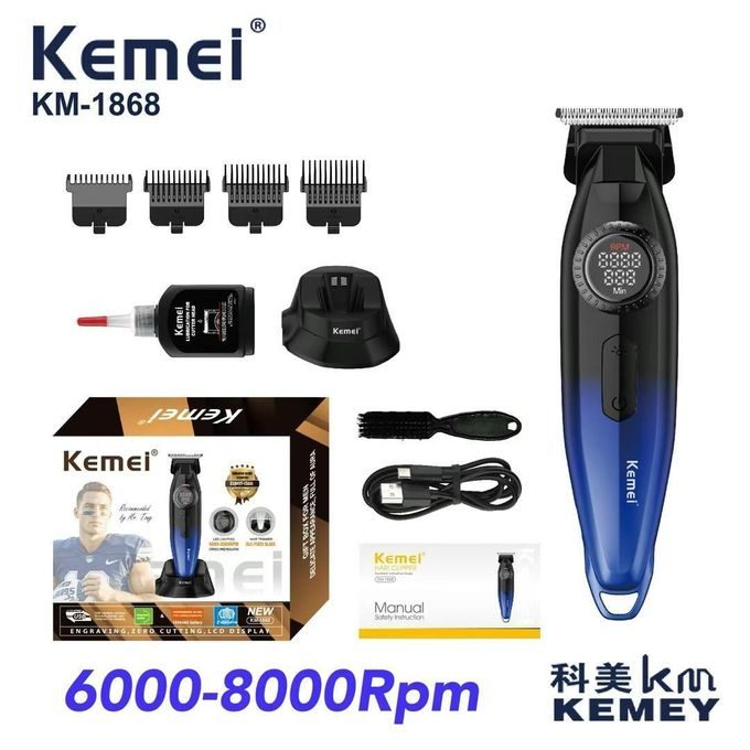 Kemei KM-1868 hair clipper with LCD screen — image 1