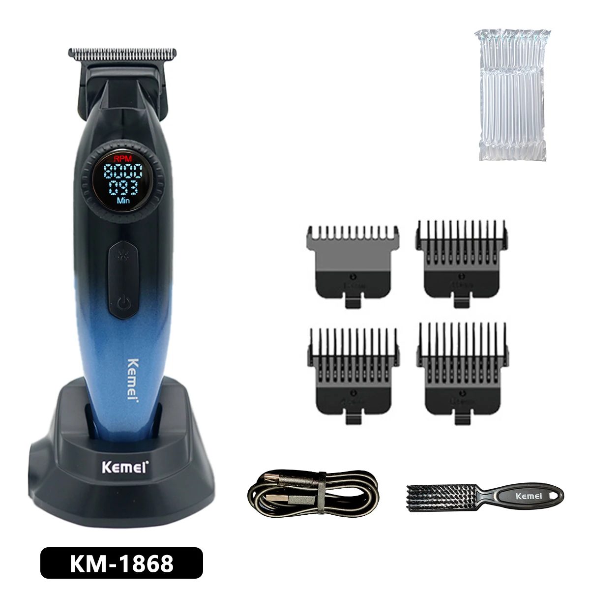 Kemei KM-1868 hair clipper with LCD screen — image 2