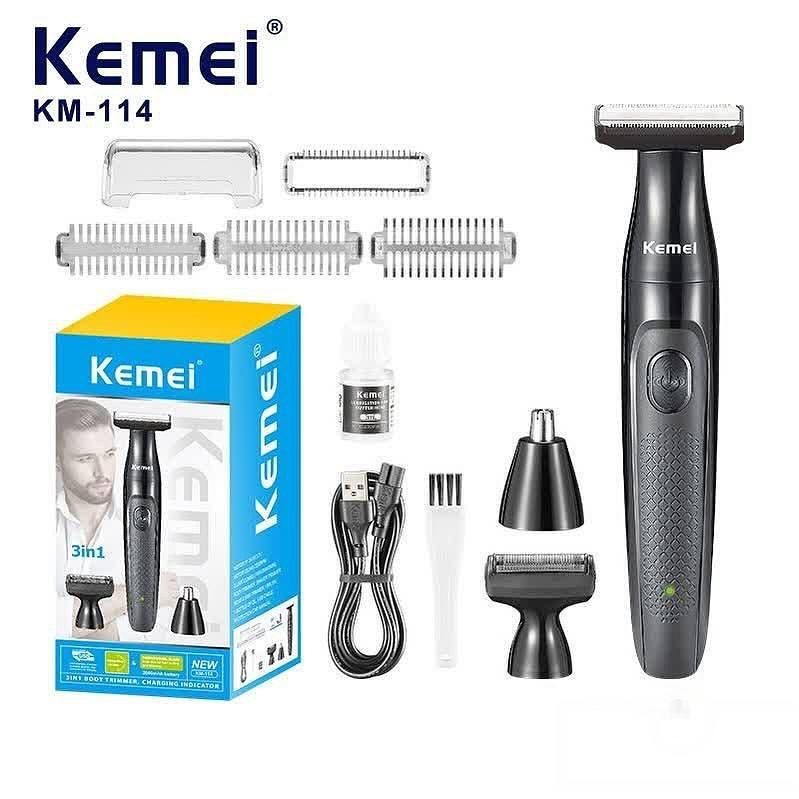 Kemei 3-in-1 water-resistant hair clipper KM-114 — image 1